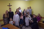 Spotkanie scholki z Leą i ks. Krzysztofem
