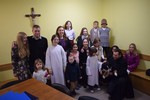 Spotkanie scholki z Leą i ks. Krzysztofem