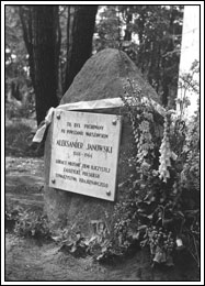 Odsłonięcie kamienia Aleksandra Janowskiego